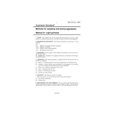 AS 1141.31-1997                        [ Superseded ]
