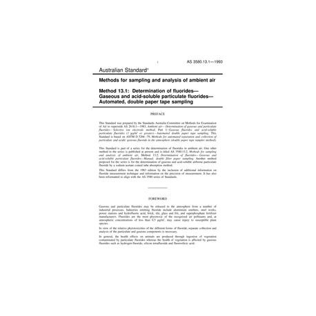 AS 3580.13.1-1993                        [ Obsolescent ]