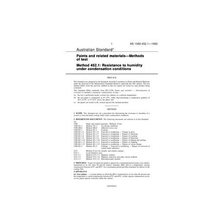 AS 1580.452.1-1992                        [ Superseded ]