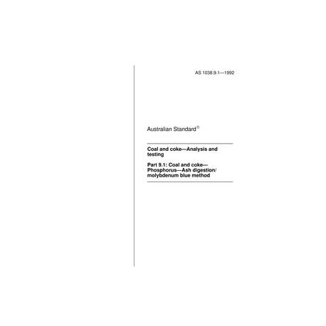 AS 1038.9.1-1992                        [ Superseded ]