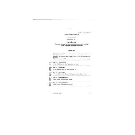AS 2220.1-1989 AMDT 1                        [ Superseded ]