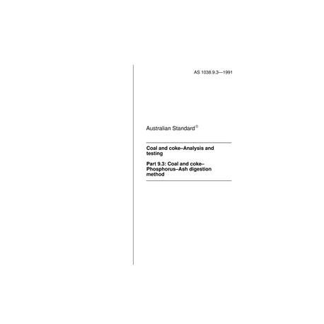AS 1038.9.3-1991                        [ Superseded ]