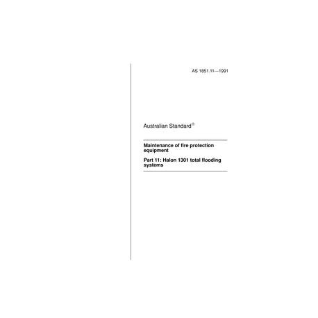 AS 1851.11-1991                        [ Superseded ]