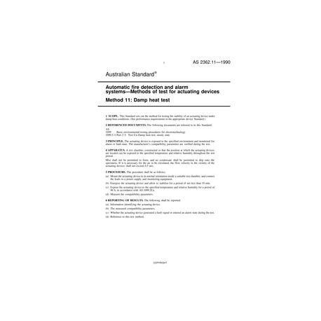 AS 2362.11-1990                        [ Superseded ]
