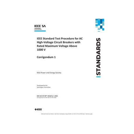 IEEE C37.09-2018/Cor 1-2021