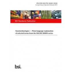 BS PD CEN ISO/TR 18401:2020