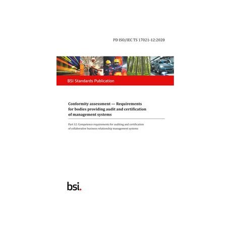 BS PD ISO/IEC TS 17021-12:2020