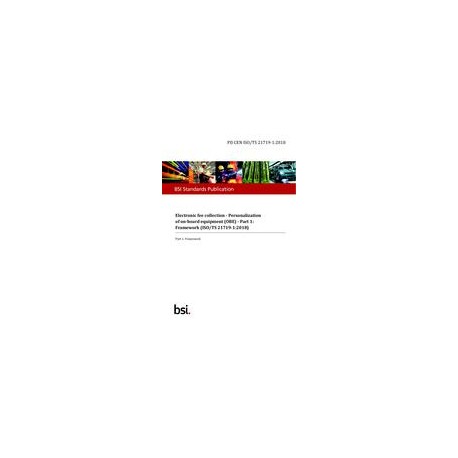 BS PD CEN ISO/TS 21719-1:2018