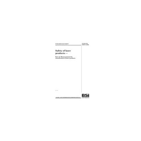 BS PD IEC/TR 60825-13:2006