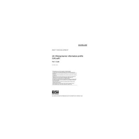 BS DD 8788-1:2006 (NO HARDCOPY ORDERS)