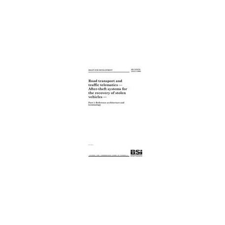 BS DD CEN/TS 15213-1:2005