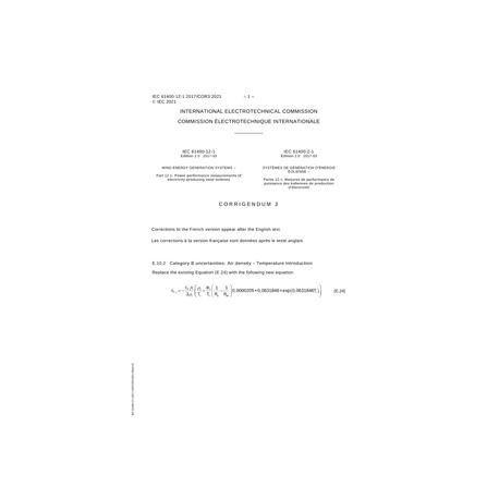 IEC 61400-12-1 Cor.3 Ed. 2.0 b:2021