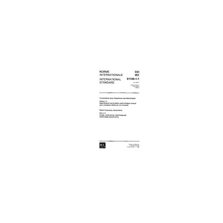 IEC 61169-1-1 Ed. 1.0 b:1996