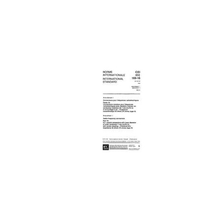IEC 60169-16 Amd.1 Ed. 1.0 b:1996