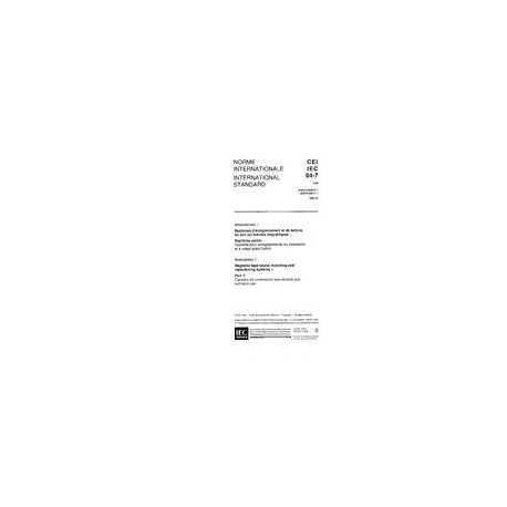 IEC 60094-7 Amd.1 Ed. 1.0 b:1996