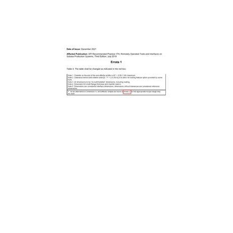 API RP 17H Errata 1 (2021)