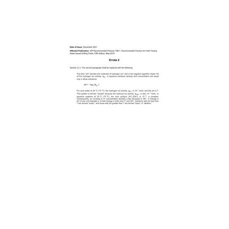 API RP 13B-1 Errata 2