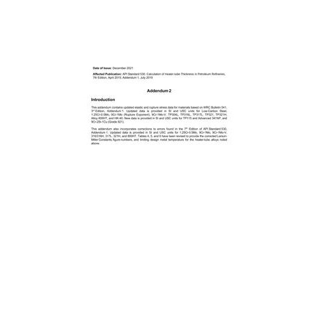 API Std 530 Addendum 2