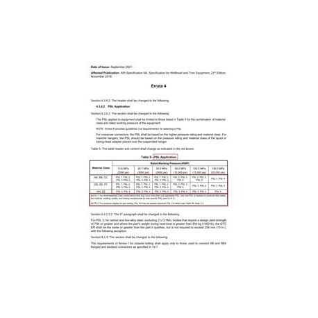 API Spec 6A Errata 4