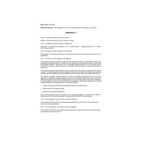 API SPEC 19LH