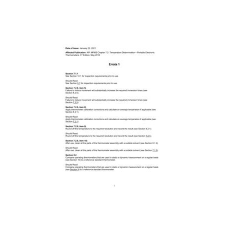 API MPMS Chapter 7.2 Errata 1