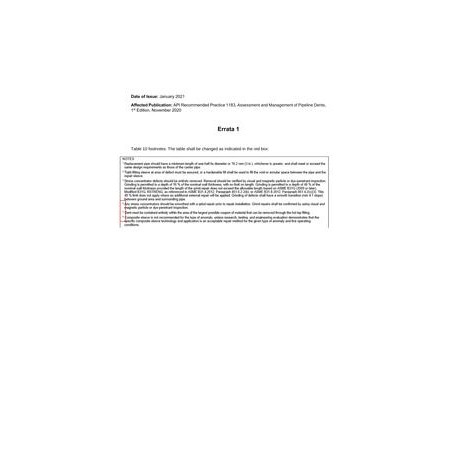 API RP 1183 Errata 1