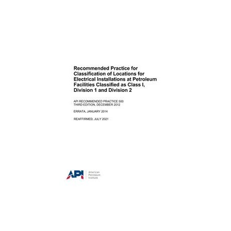 API RP 500 (R2021)
