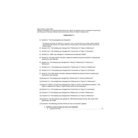 API RP 941 Addendum 1