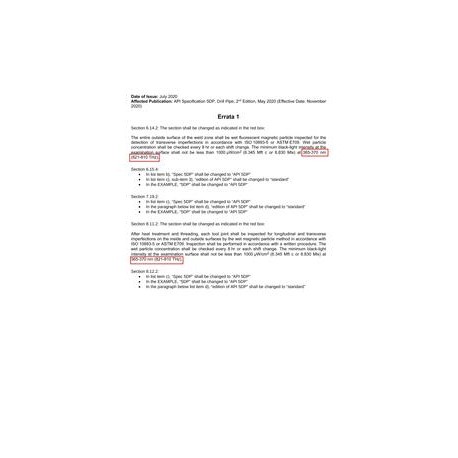 API Spec 5DP Errata 1