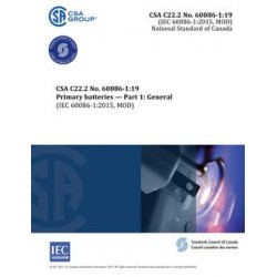 CSA C22.2 NO. 60086-1:19