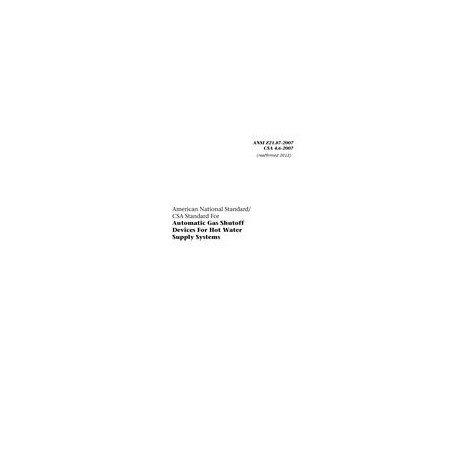 CSA ANSI Z21.87-2007 (R2017)/CSA 4.6-2007 (R2016)