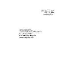 CSA ANSI Z21.5.1a-2007/CSA 7.1a-2007 (R2011)