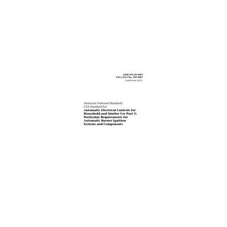 CSA ANSI Z21.20-2007/C22.2 NO. 199-2007 (R2012)