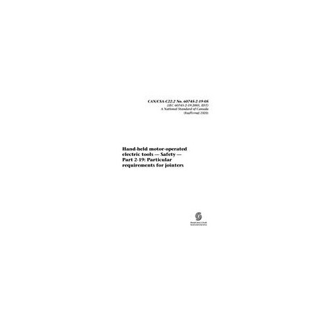 CSA C22.2 NO. 60745-2-19-05 (R2018)