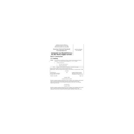 CSA ANSI Z21.87b-2005/CSA 4.6b-2005