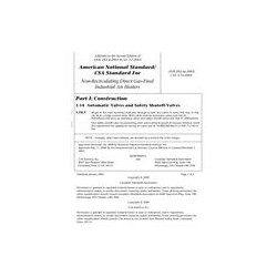 CSA ANSI Z83.4a-2004/CSA 3.7a-2004