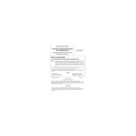 CSA ANSI Z83.4a-2004/CSA 3.7a-2004