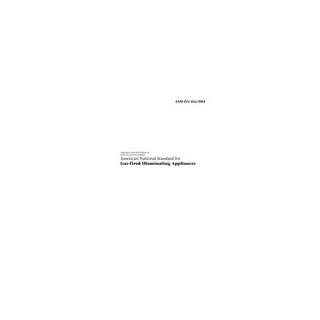 CSA ANSI Z21.42a-2004