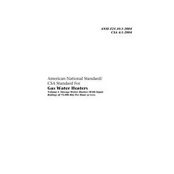 CSA ANSI Z21.10.1-2004/CSA 4.1-2004