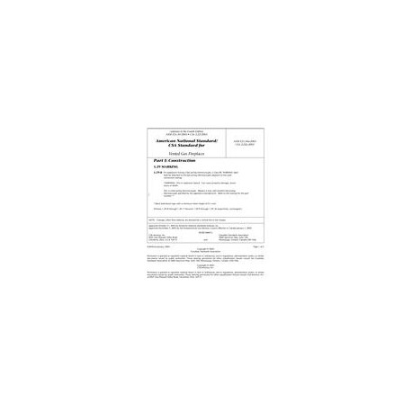 CSA ANSI Z21.50a-2003/CSA 2.22a-2003