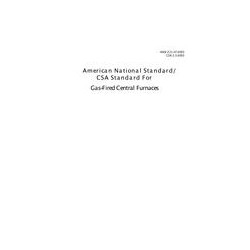 CSA ANSI Z21.47-2003/CSA 2.3-2003