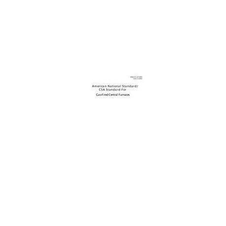 CSA ANSI Z21.47-2003/CSA 2.3-2003