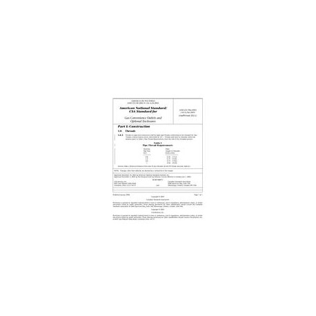 CSA ANSI Z21.90a-2003/CSA 6.24a-2003
