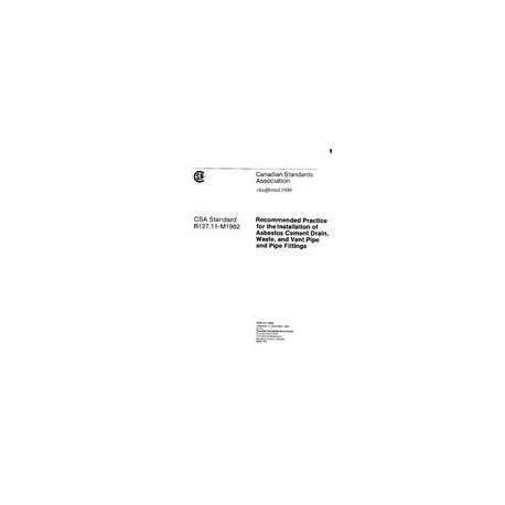 CSA B127.11-M1982 (R1998)