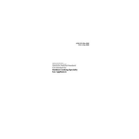 CSA ANSI Z21.89a-2008/CSA 1.18a-2008