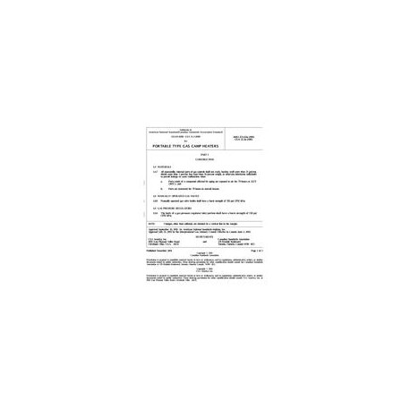 CSA ANSI Z21.63a-2001/CSA 11.3a-2001