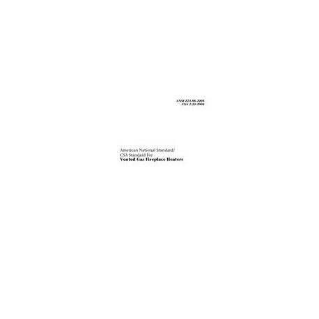 CSA ANSI Z21.88-2005/CSA 2.33-2005