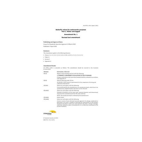 AS 4795.1-2011 Amd 1:2021