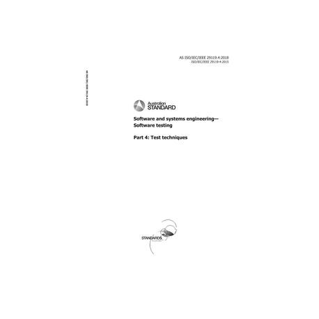 AS ISO/IEC/IEEE 29119.4:2018