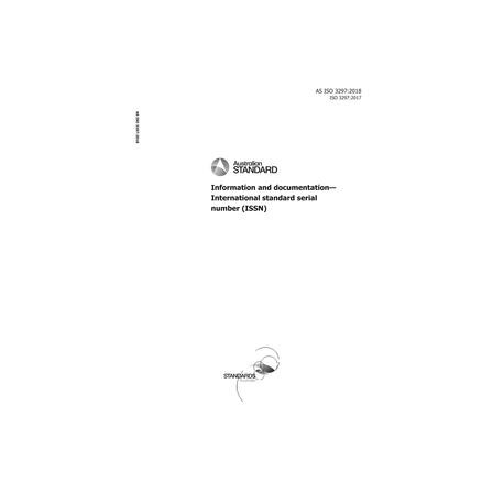 AS ISO 3297:2018